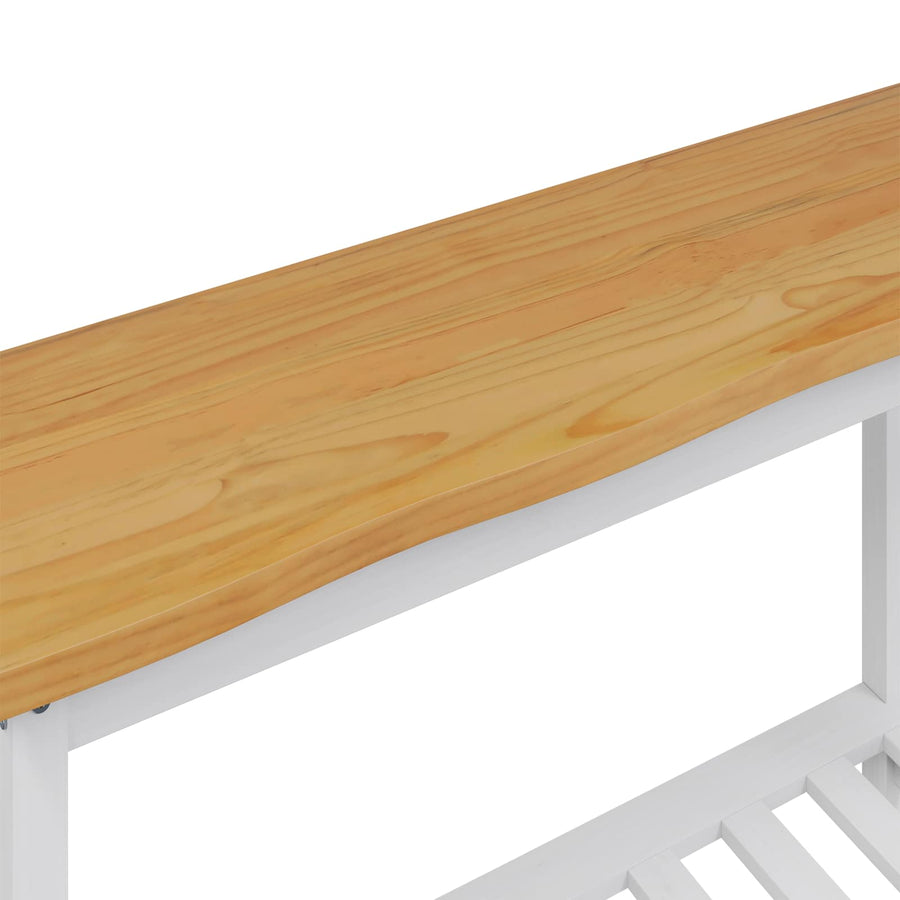 Wandtafel EKAI Wit 112 x 35 x 76 cm Massief grenenhout