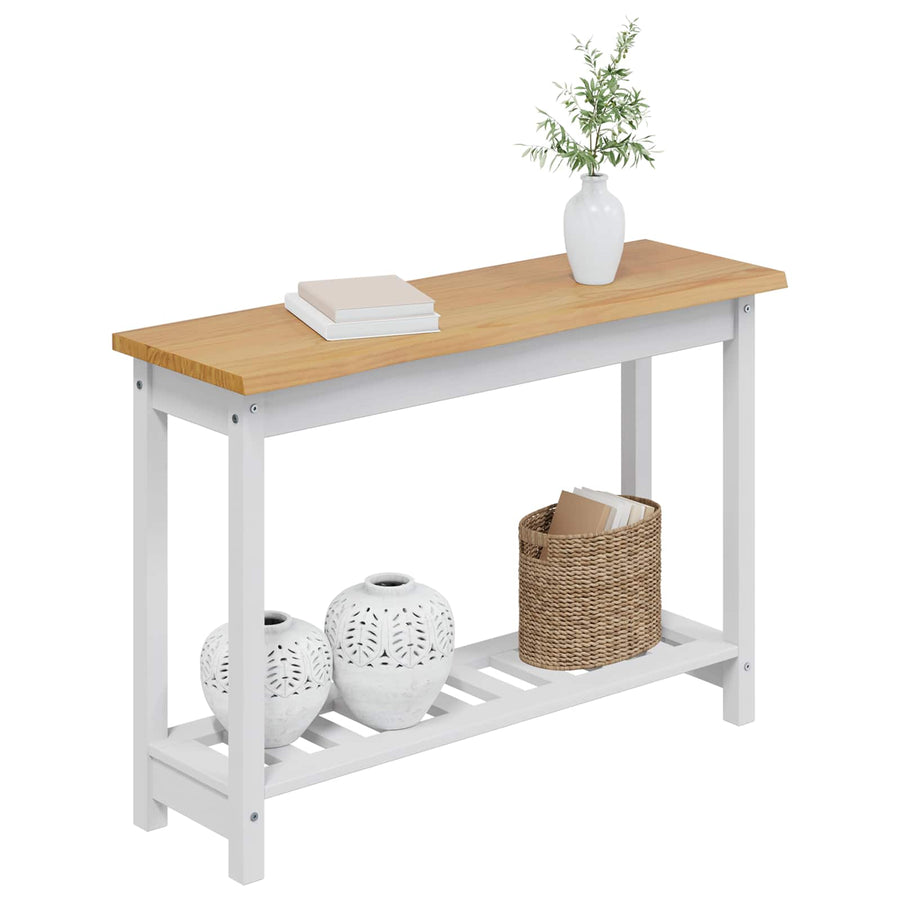 Wandtafel EKAI Wit 112 x 35 x 76 cm Massief grenenhout