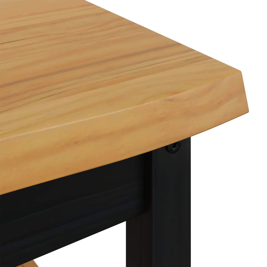 Salontafel EKAI Zwart 100 x 60 x 45,5 cm Massief grenenhout