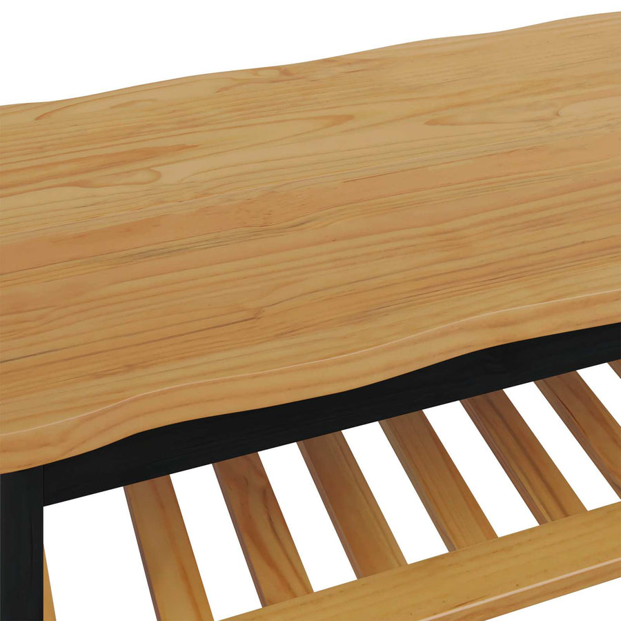 Salontafel EKAI Zwart 100 x 60 x 45,5 cm Massief grenenhout