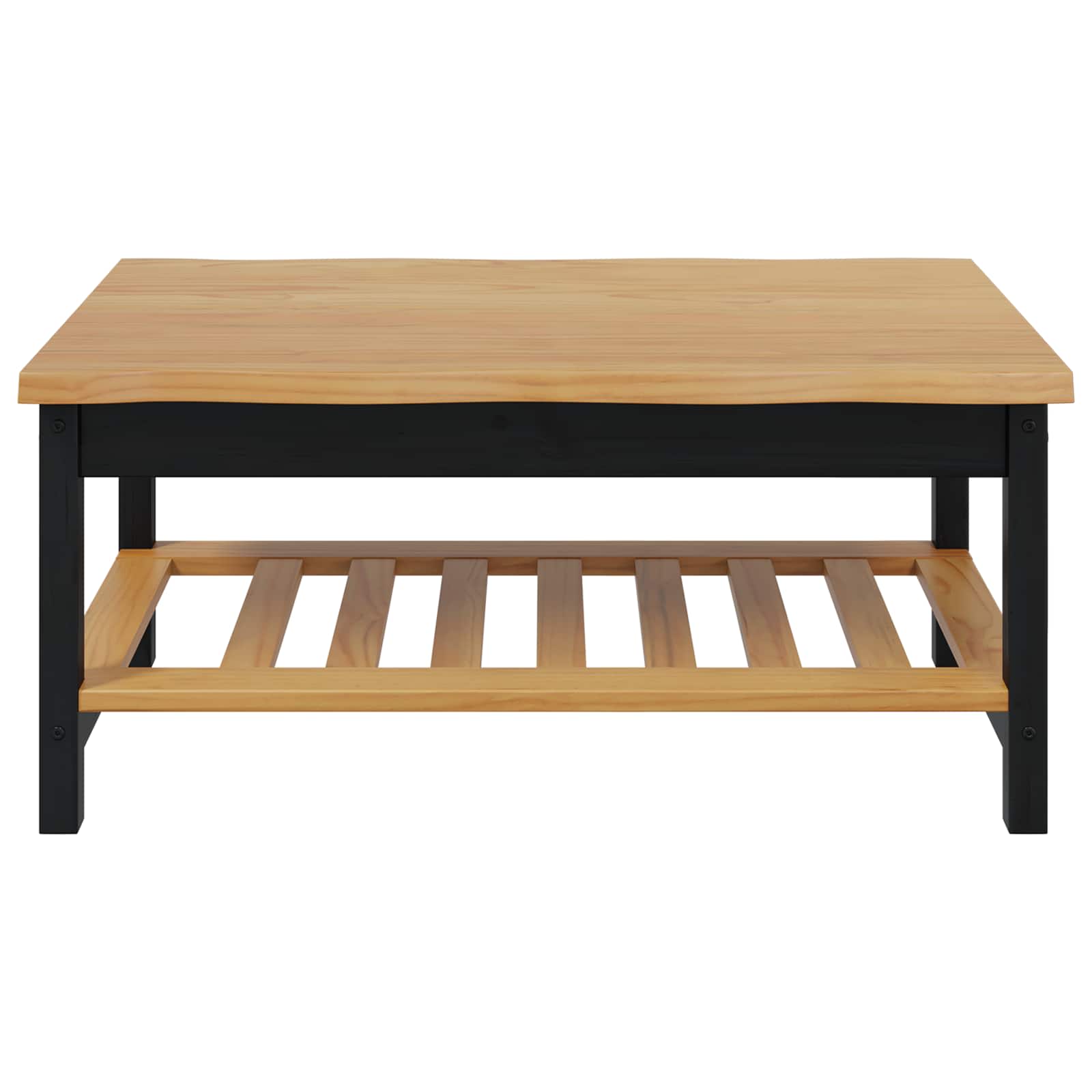Salontafel EKAI Zwart 100 x 60 x 45,5 cm Massief grenenhout