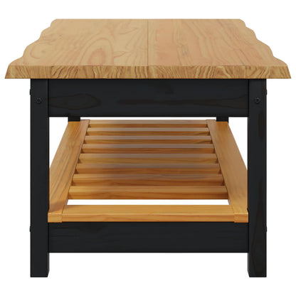 Salontafel EKAI Zwart 100 x 60 x 45,5 cm Massief grenenhout