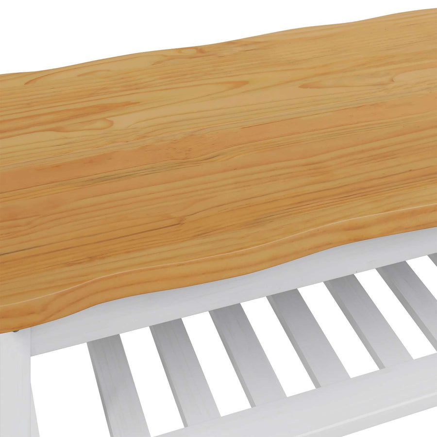 Salontafel EKAI Wit 100 x 60 x 45,5 cm Massief grenenhout