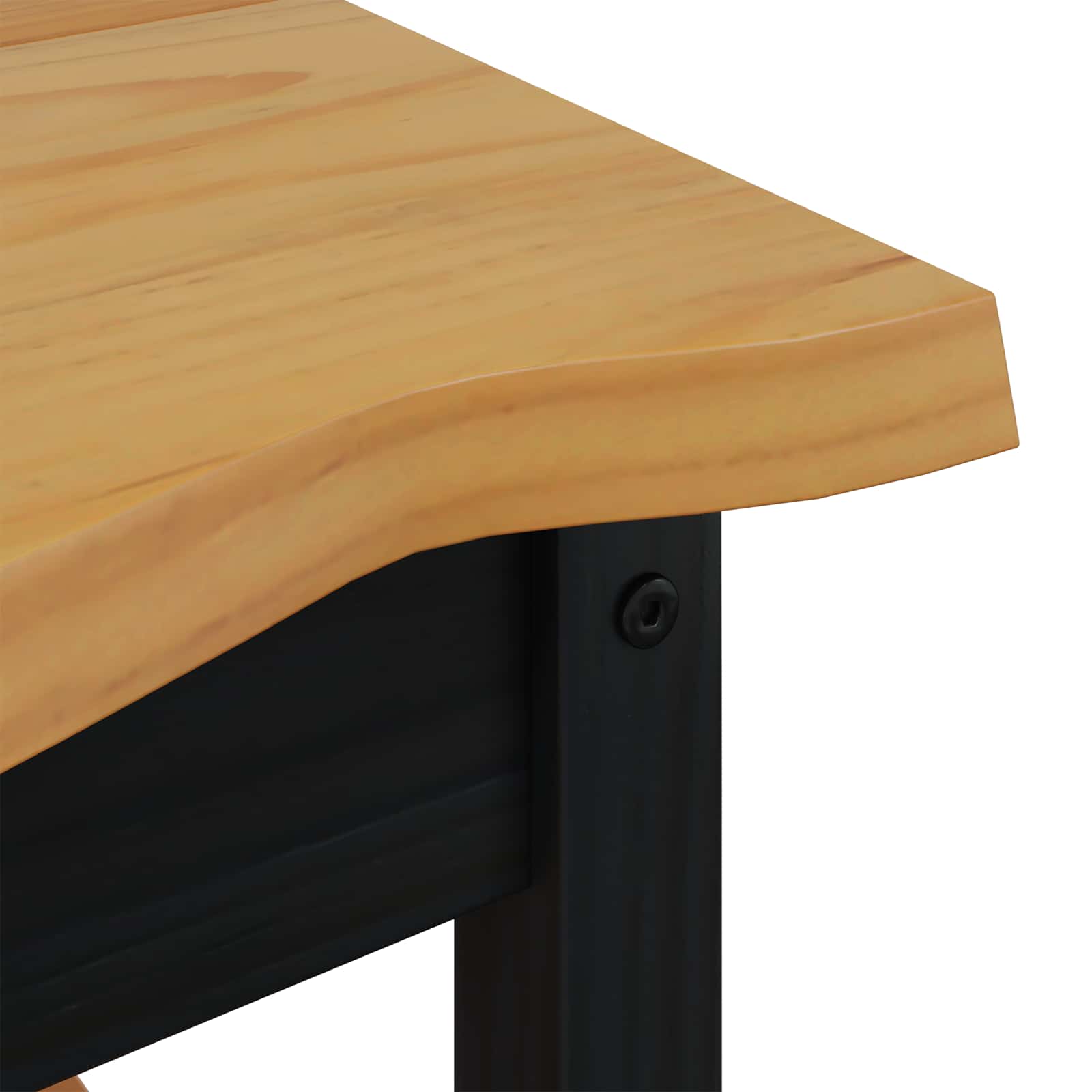 Bijzettafel EKAI Zwart 50 x 50 x 45,5 cm Massief grenenhout
