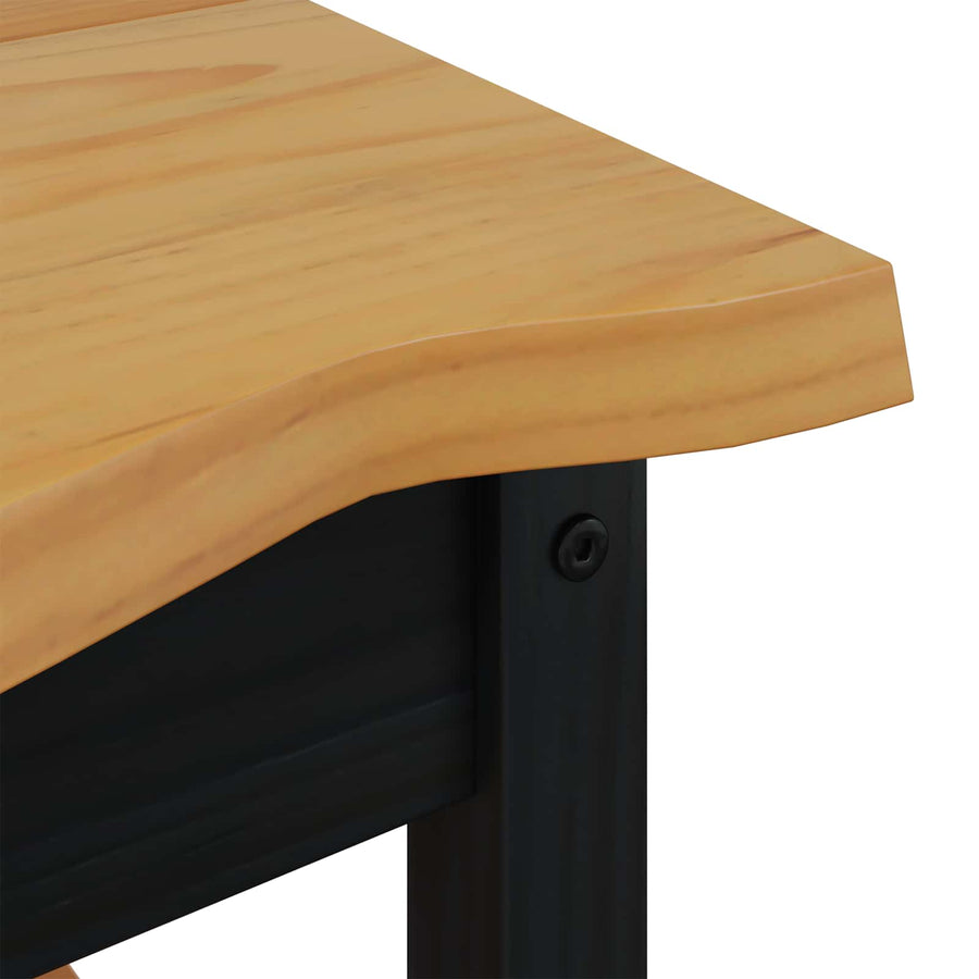 Bijzettafel EKAI Zwart 50 x 50 x 45,5 cm Massief grenenhout