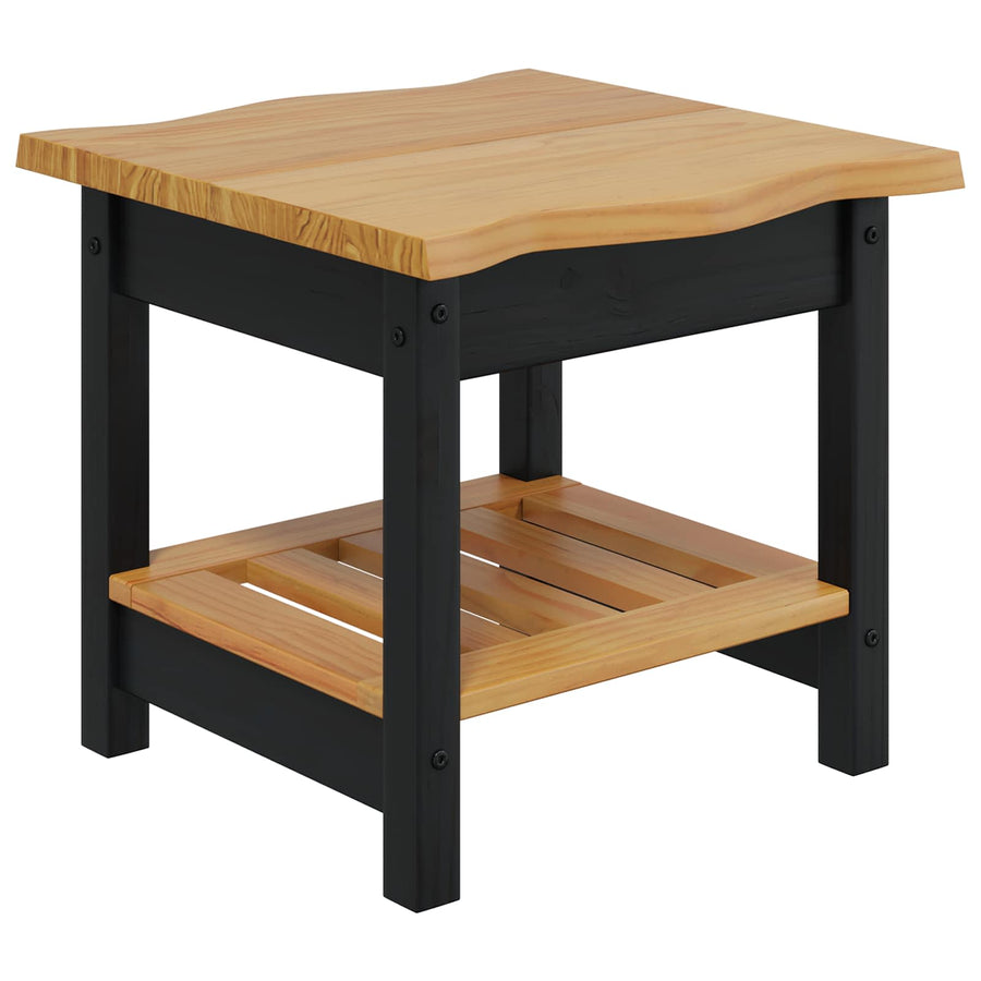 Bijzettafel EKAI Zwart 50 x 50 x 45,5 cm Massief grenenhout