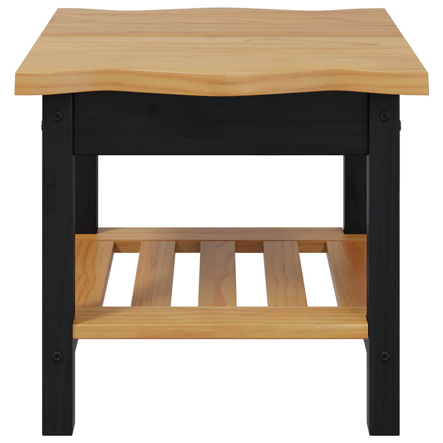 Bijzettafel EKAI Zwart 50 x 50 x 45,5 cm Massief grenenhout