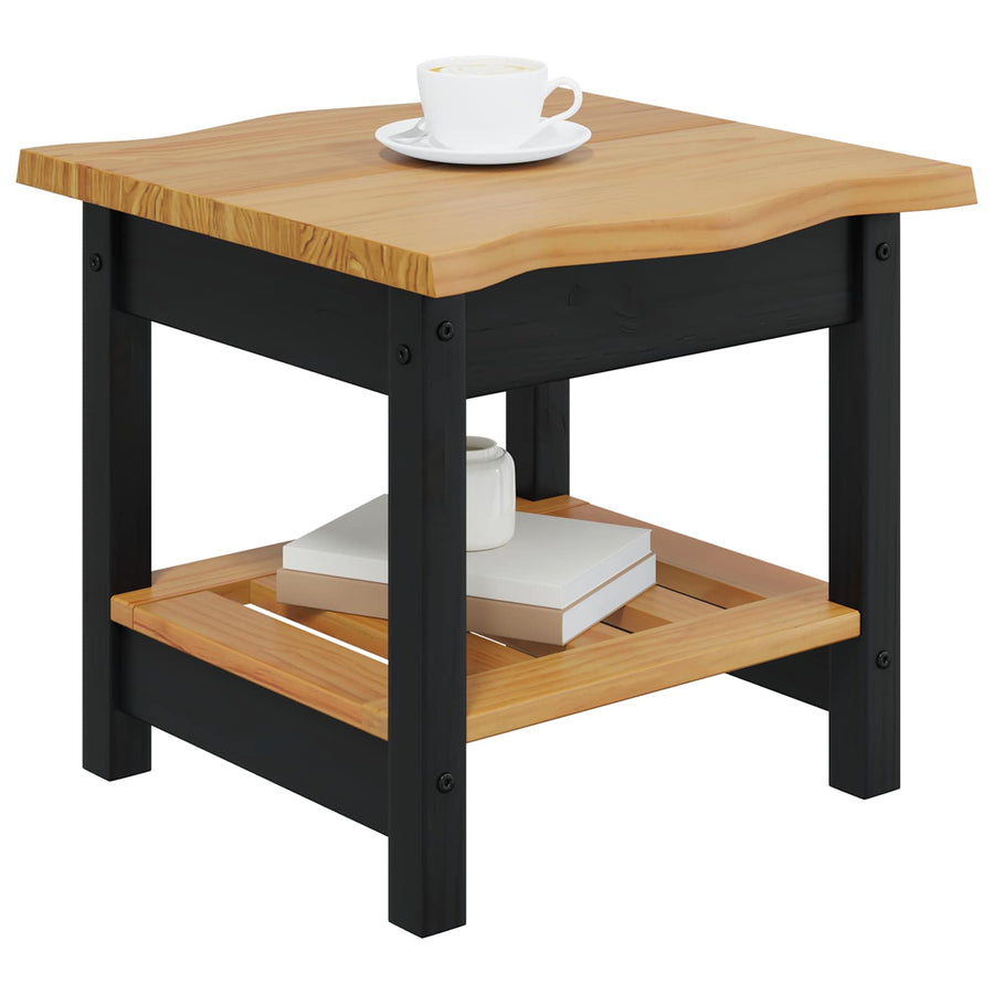 Bijzettafel EKAI Zwart 50 x 50 x 45,5 cm Massief grenenhout