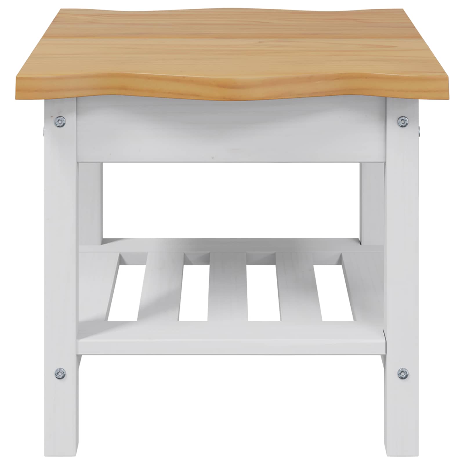 Bijzettafel EKAI Wit 50 x 50 x 45,5 cm Massief grenenhout