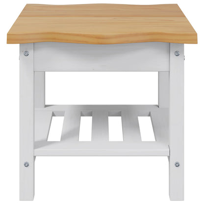Bijzettafel EKAI Wit 50 x 50 x 45,5 cm Massief grenenhout