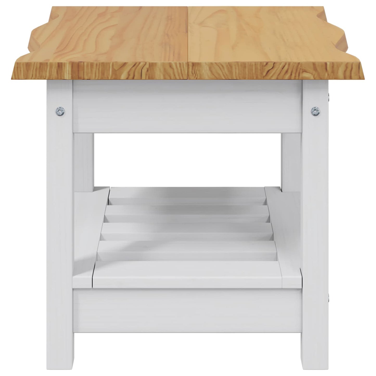 Bijzettafel EKAI Wit 50 x 50 x 45,5 cm Massief grenenhout