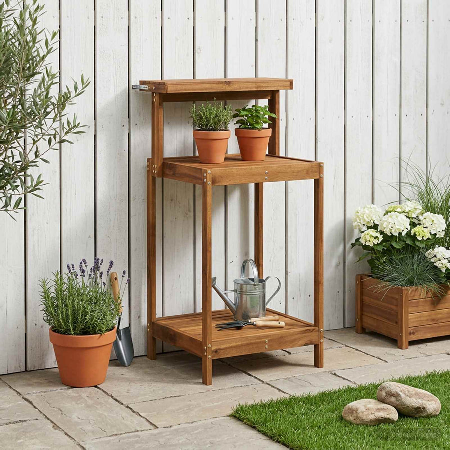 Buiten pottingbank 56,5 x 48,5 x 107 cm Massief Acaciahout