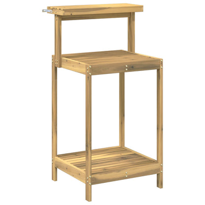 Buiten pottingbank 56,5 x 48,5 x 107 cm Massief Acaciahout Wit