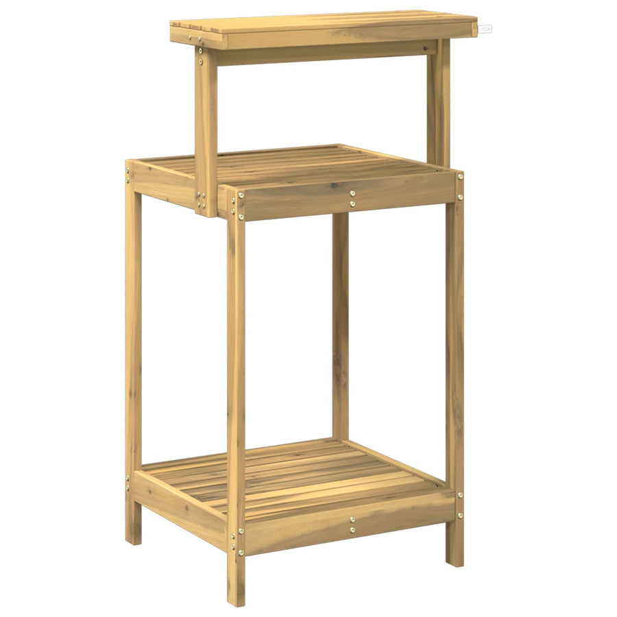 Buiten pottingbank 56,5 x 48,5 x 107 cm Massief Acaciahout Wit