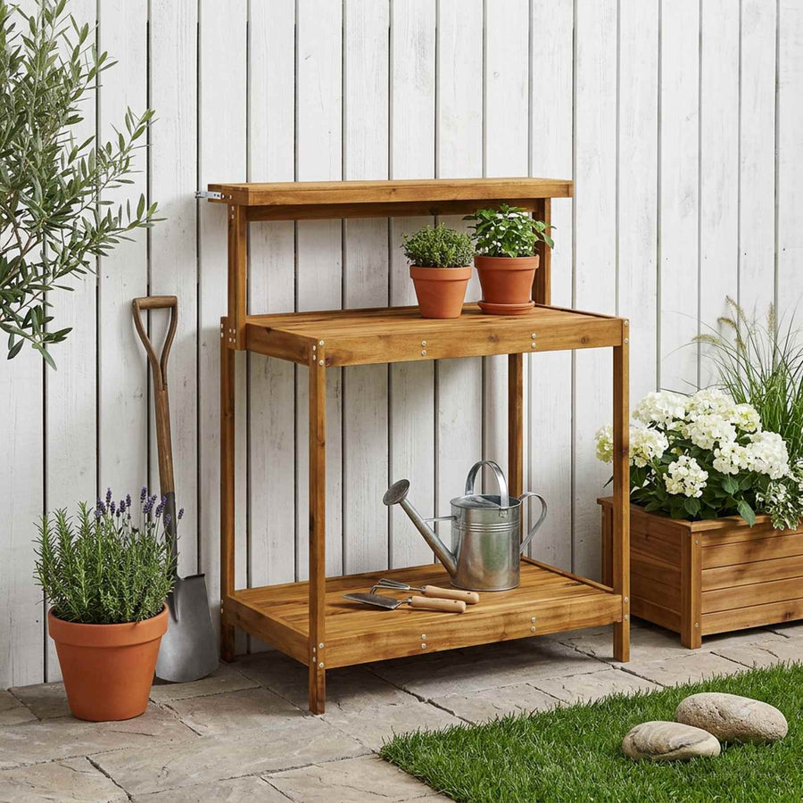 Buiten pottingbank 86,5 x 48,5 x 106 cm Massief Acaciahout