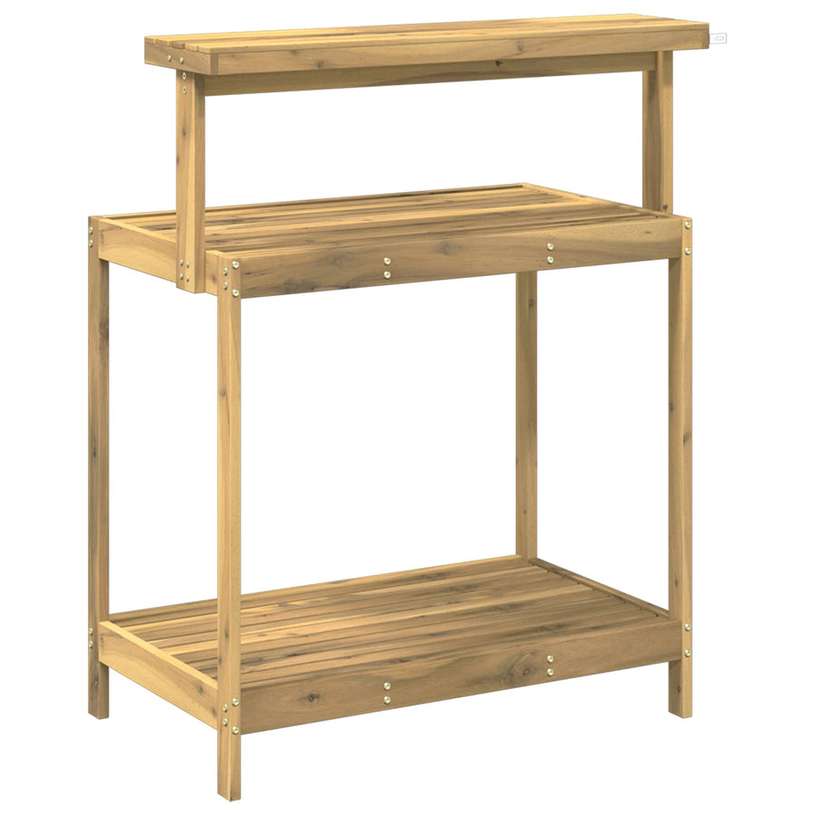 Buiten pottingbank 86,5 x 48,5 x 106 cm Massief Acaciahout Wit