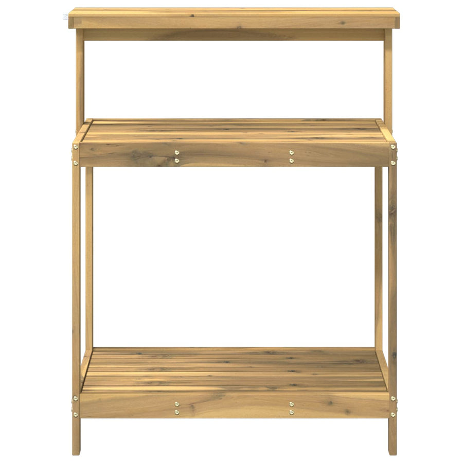 Buiten pottingbank 86,5 x 48,5 x 106 cm Massief Acaciahout Wit