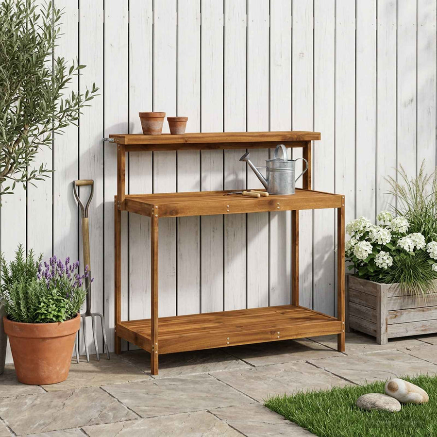 Buiten pottingbank 111,5 x 48,5 x 107 cm Massief Acaciahout