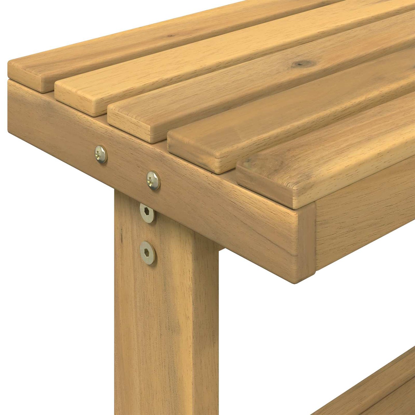 Buiten pottingbank 111,5 x 48,5 x 107 cm Massief Acaciahout Wit