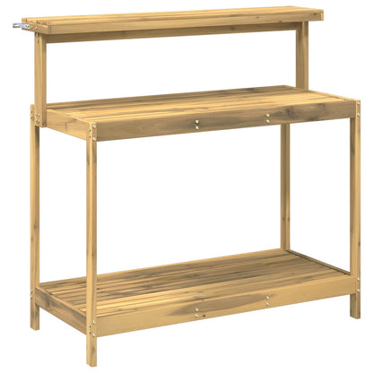 Buiten pottingbank 111,5 x 48,5 x 107 cm Massief Acaciahout Wit