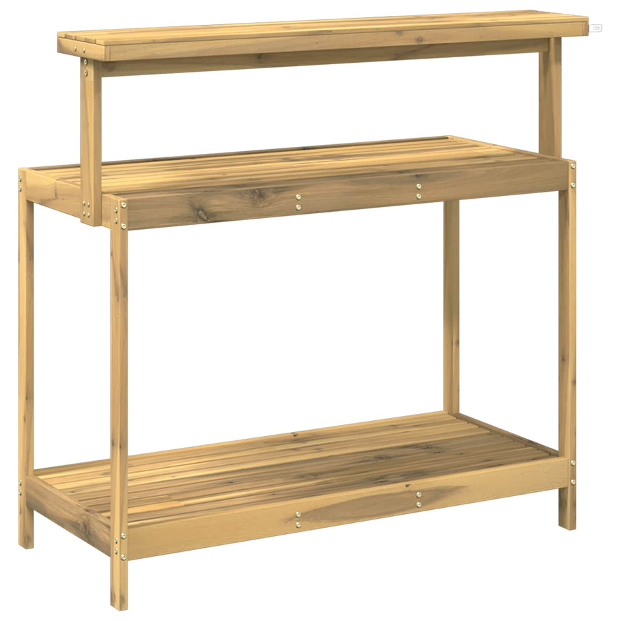 Buiten pottingbank 111,5 x 48,5 x 107 cm Massief Acaciahout Wit