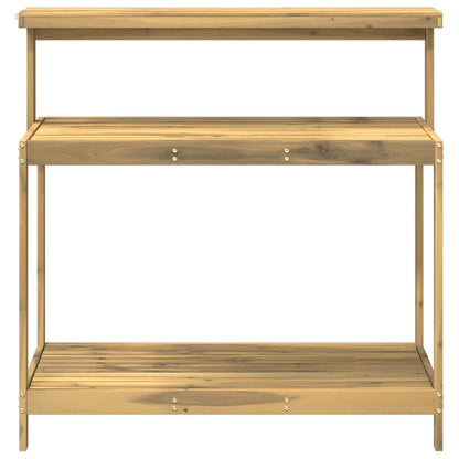 Buiten pottingbank 111,5 x 48,5 x 107 cm Massief Acaciahout Wit