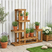 Plantenstandaard acaciahout 93,5x25x91,5 cm naturel