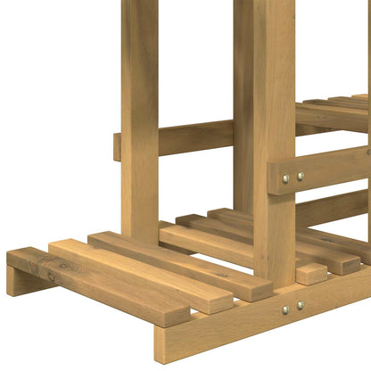 Plantenstandaard Wit 93,5 x 25 x 91,5 cm Massief Acaciahout