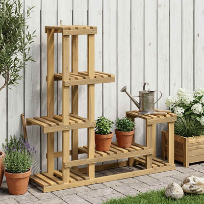Plantenstandaard Wit 93,5 x 25 x 91,5 cm Massief Acaciahout