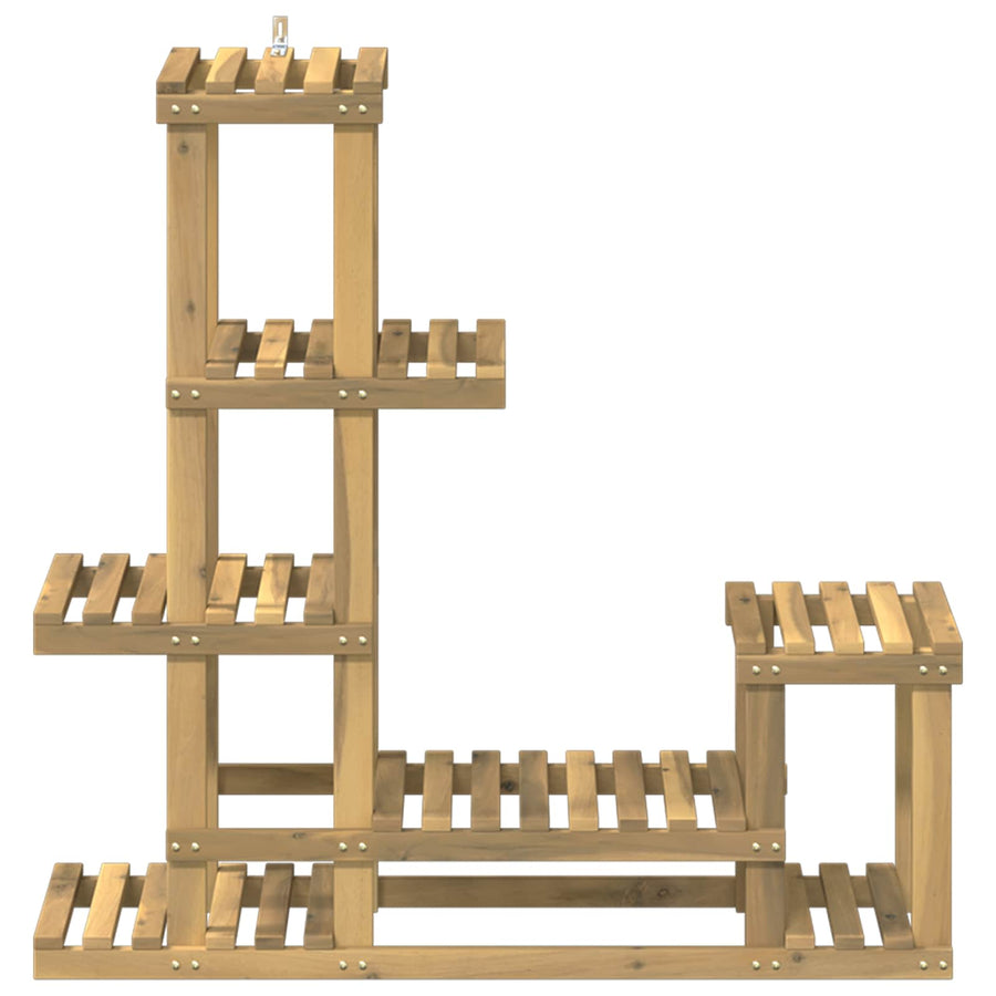 Plantenstandaard Wit 93,5 x 25 x 91,5 cm Massief Acaciahout