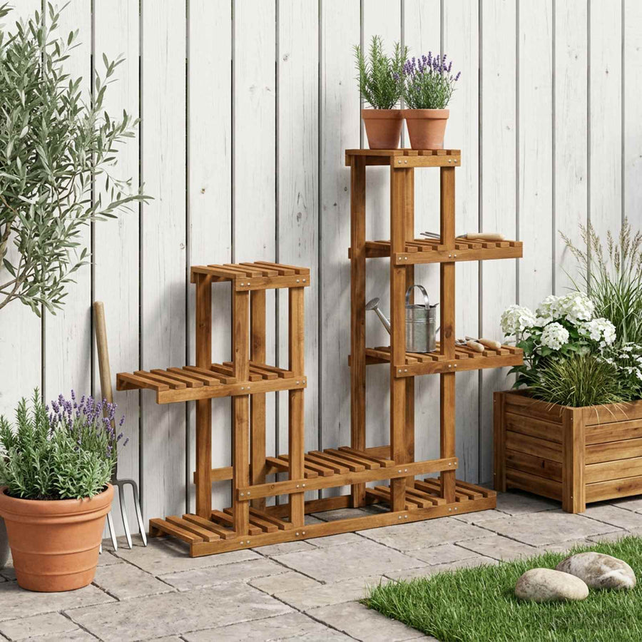 Plantenstandaard Naturel 118 x 25 x 96,5 cm Massief Acaciahout