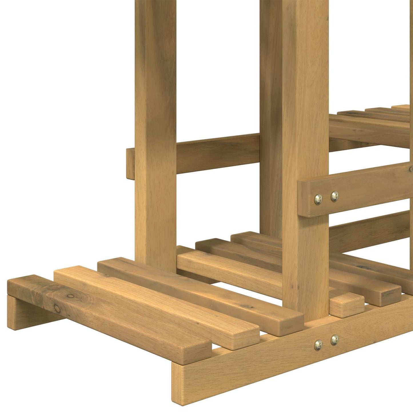 Plantenstandaard Wit 118 x 25 x 96,5 cm Massief Acaciahout