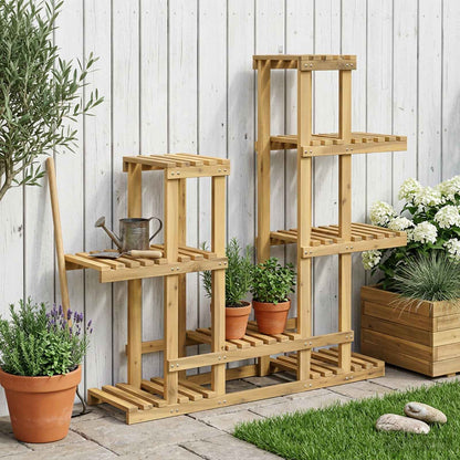 Plantenstandaard Wit 118 x 25 x 96,5 cm Massief Acaciahout