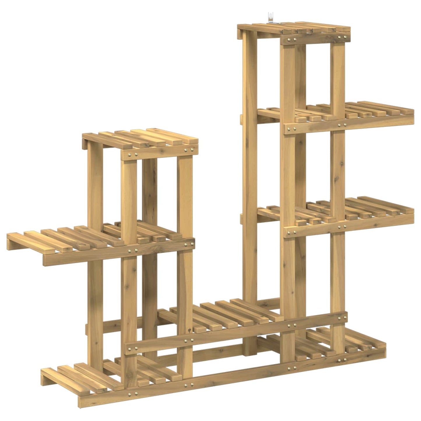 Plantenstandaard Wit 118 x 25 x 96,5 cm Massief Acaciahout