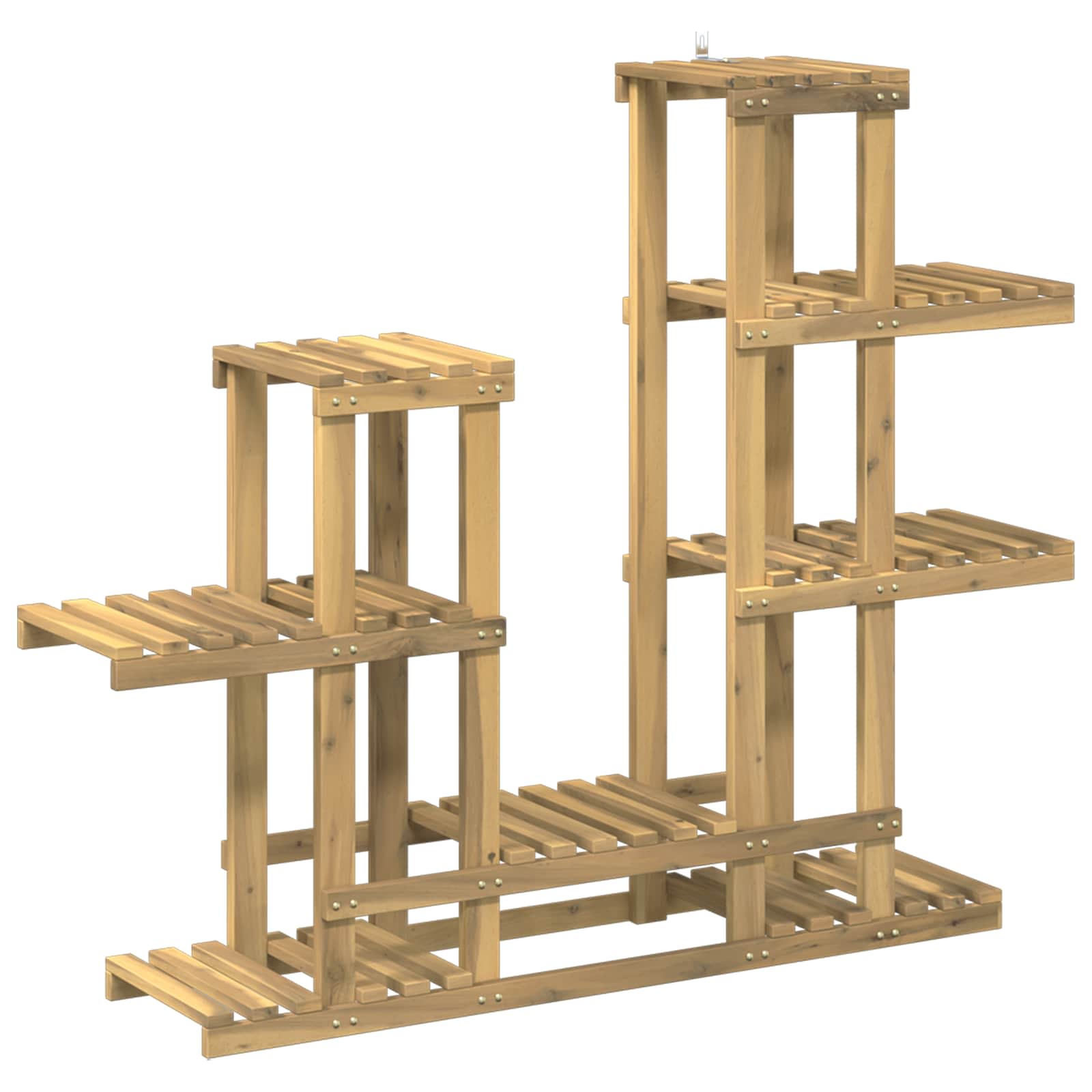 Plantenstandaard Wit 118 x 25 x 96,5 cm Massief Acaciahout