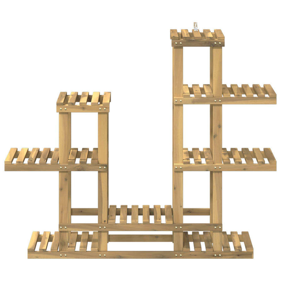 Plantenstandaard Wit 118 x 25 x 96,5 cm Massief Acaciahout