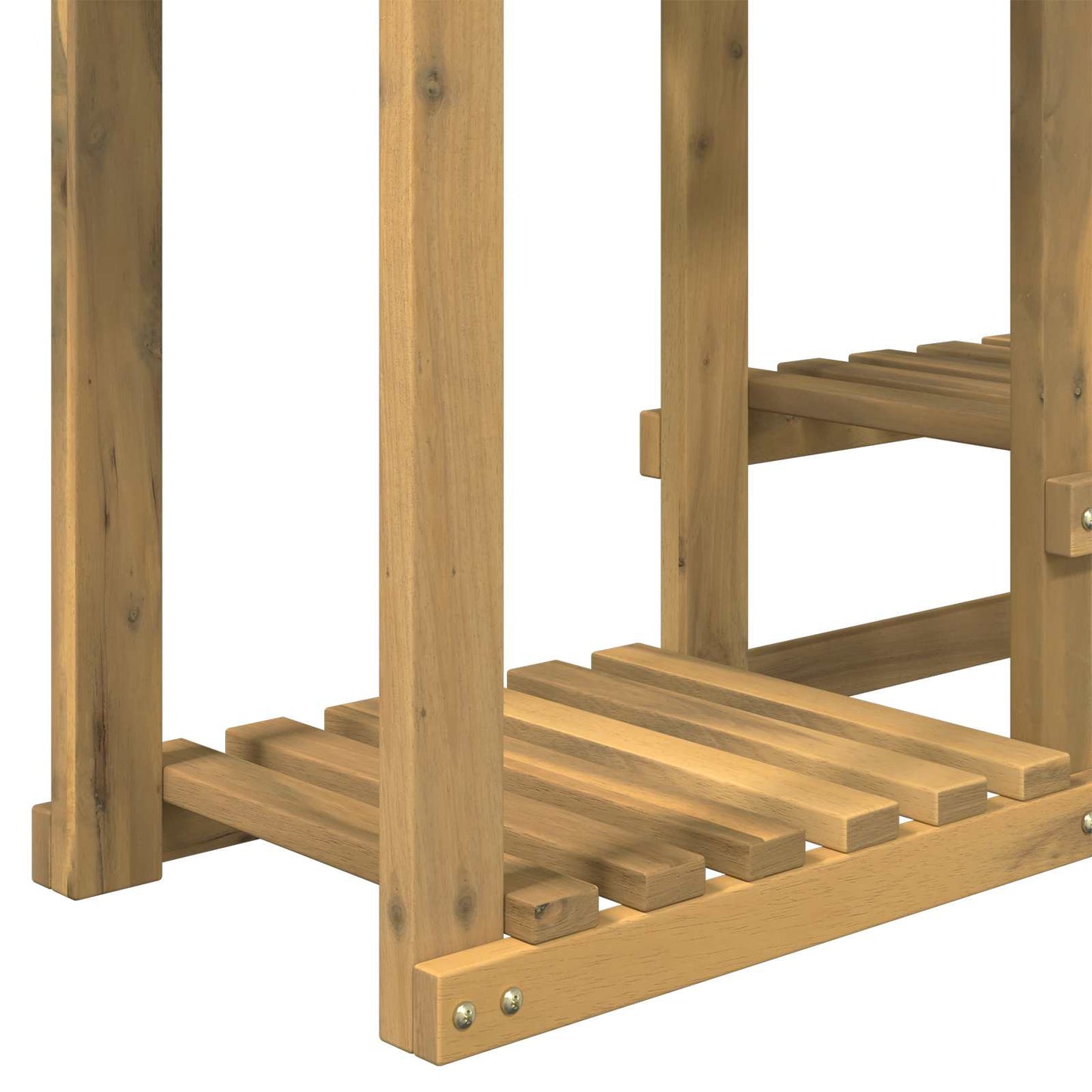 Plantenstandaard Wit 90 x 25 x 73 cm Massief Acaciahout