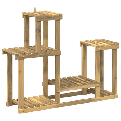 Plantenstandaard Wit 90 x 25 x 73 cm Massief Acaciahout