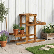 Plantenstandaard acaciahout 82x36x60 cm naturel