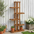 Plantenstandaard Naturel 68 x 23,5 x 140 cm Massief Acaciahout