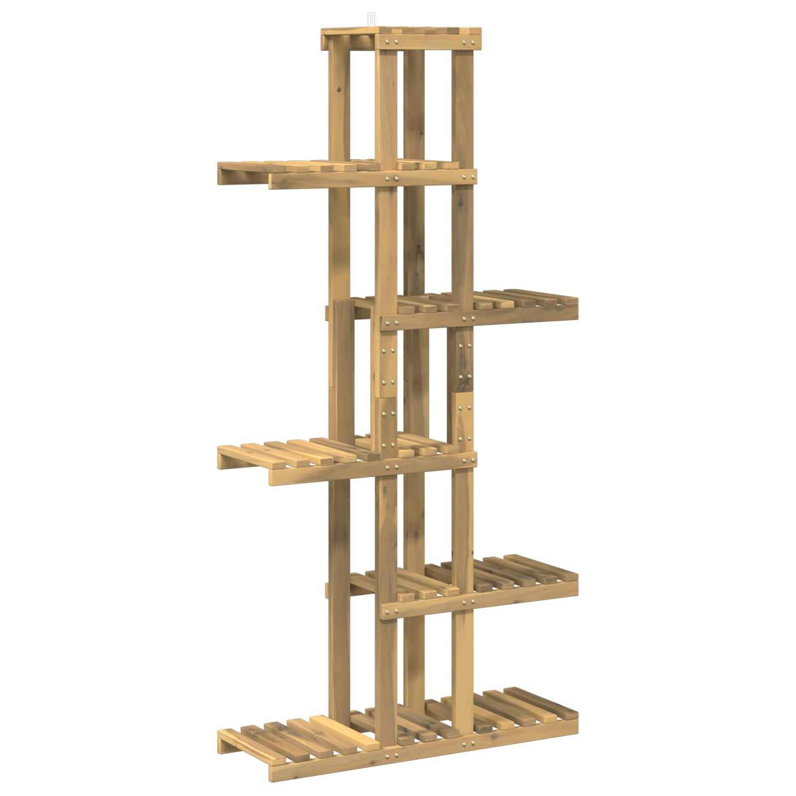 Plantenstandaard Wit 68 x 23,5 x 140 cm Massief Acaciahout