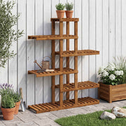 Plantenstandaard massief acaciahout 93x25x114,5 cm naturel