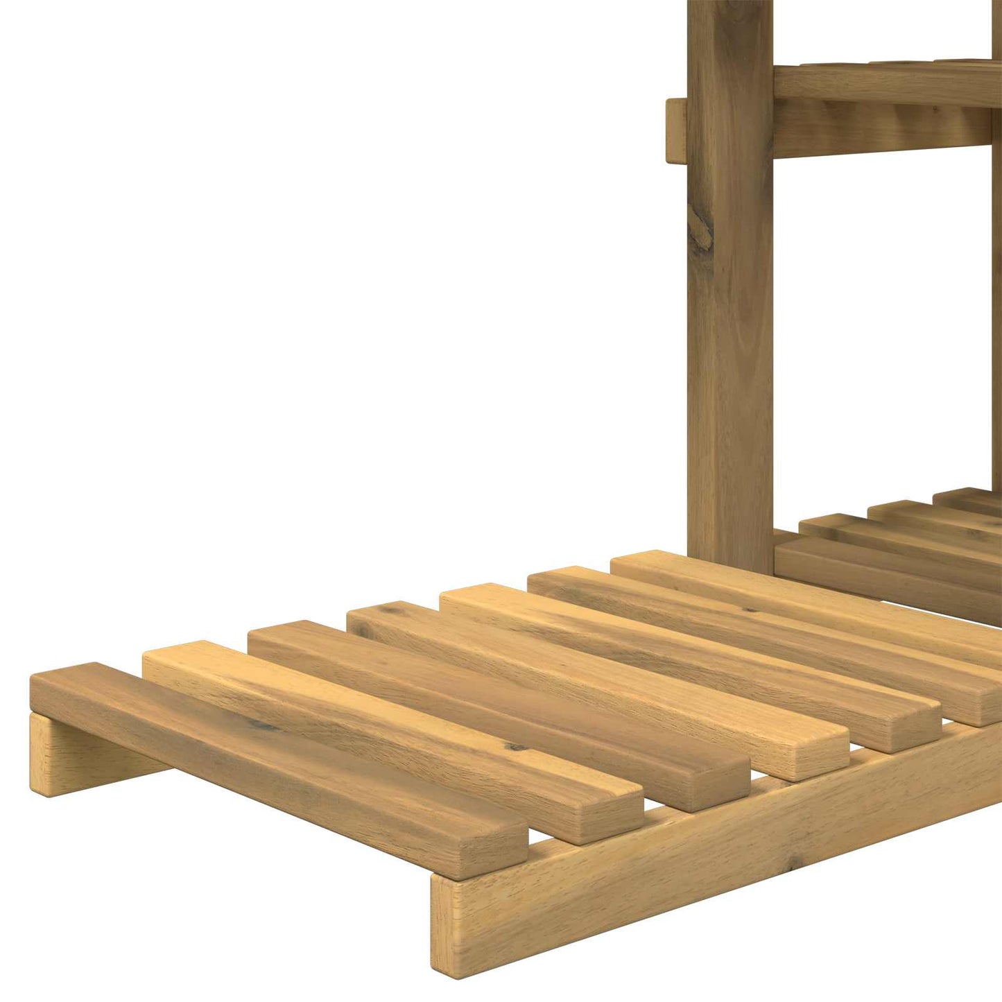 Plantenstandaard Wit 93 x 25 x 114,5 cm Massief Acaciahout
