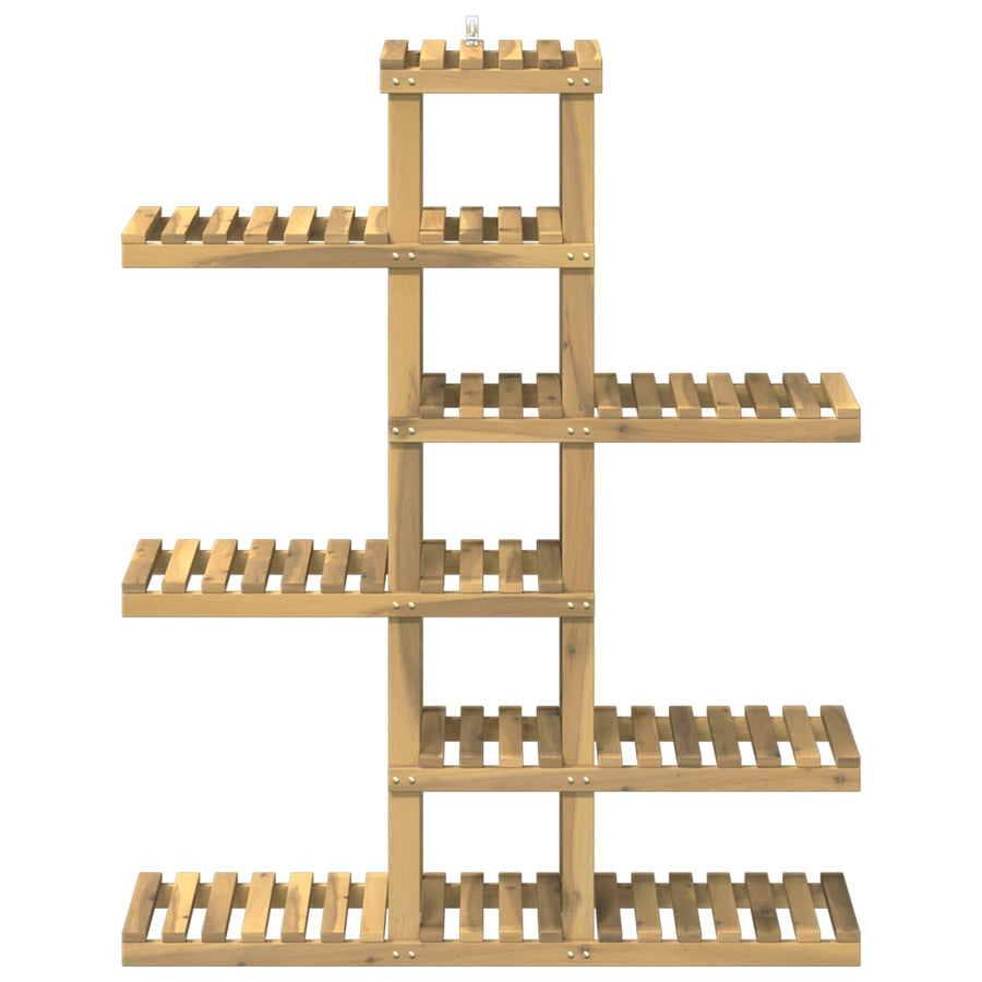 Plantenstandaard Wit 93 x 25 x 114,5 cm Massief Acaciahout