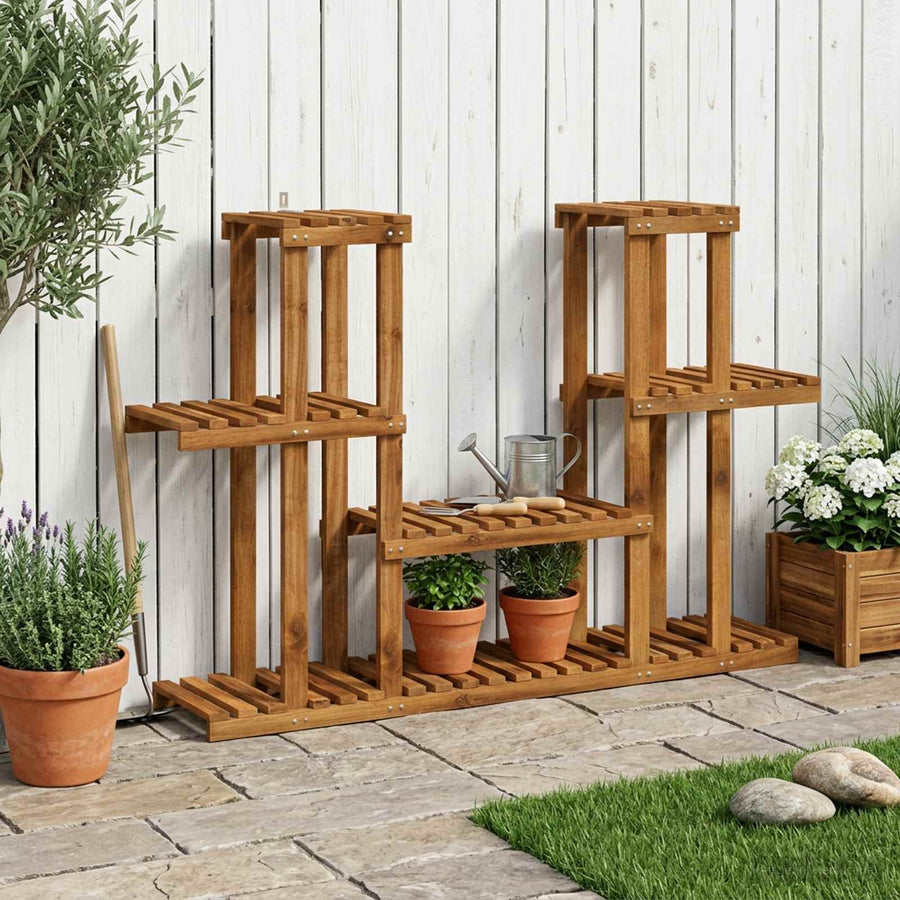 Plantenstandaard Naturel 123 x 25 x 78,5 cm Massief Acaciahout