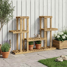 Plantenstandaard Wit 123 x 25 x 78,5 cm Massief Acaciahout
