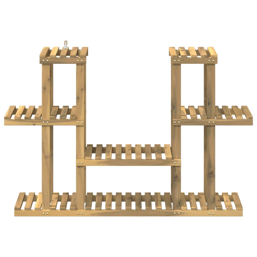 Plantenstandaard Wit 123 x 25 x 78,5 cm Massief Acaciahout