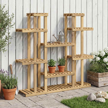 Plantenstandaard Wit 123 x 25 x 114,5 cm Massief Acaciahout