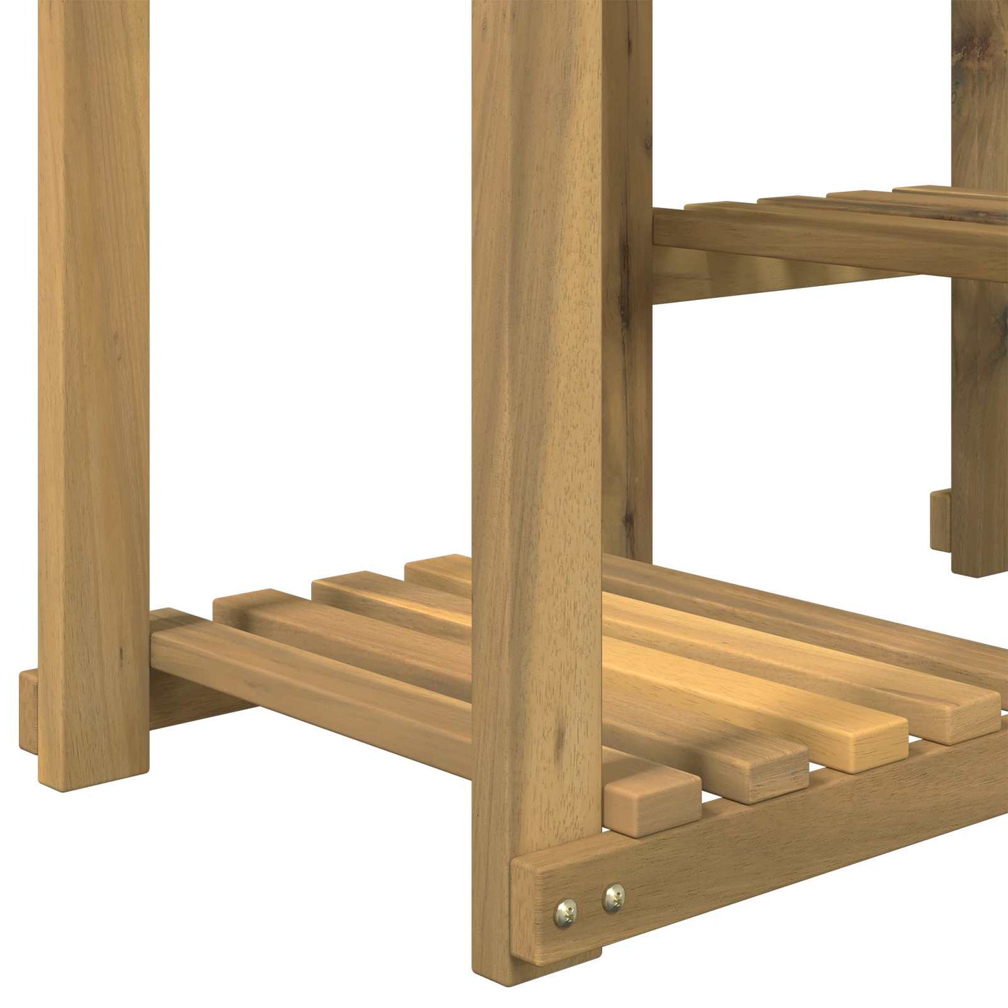 Plantenstandaard Wit 85 x 30 x 114,5 cm Massief Acaciahout