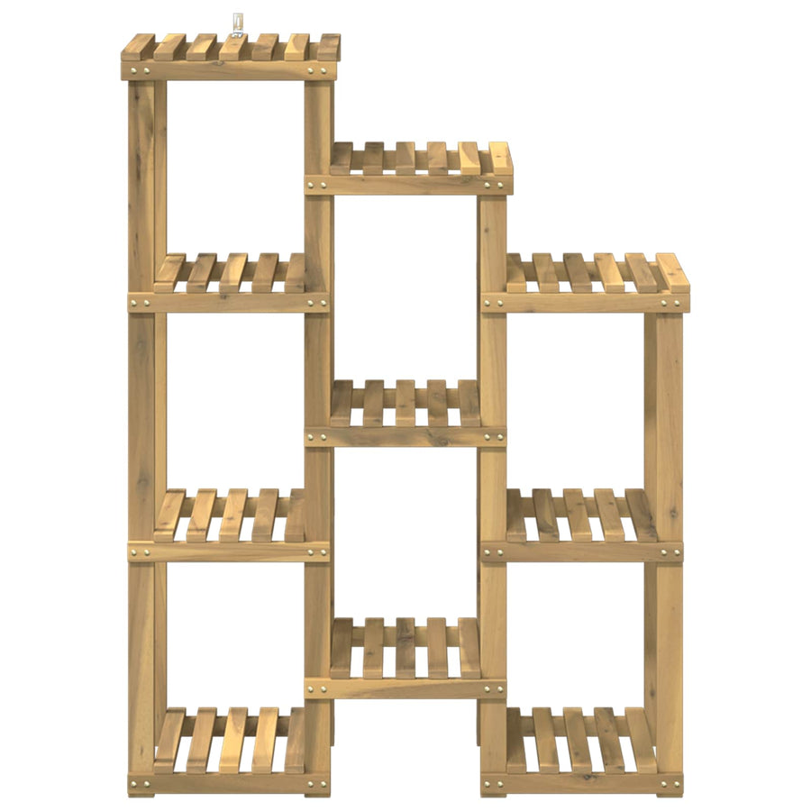 Plantenstandaard Wit 85 x 30 x 114,5 cm Massief Acaciahout